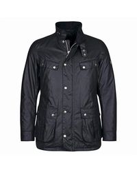Barbour - Tourer Duke Wax Jacket Navy Medium - Lyst