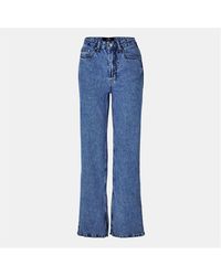 Represent - Mid Rise Cotton Full Length Straight Leg Jeans - Lyst