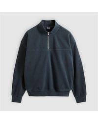 Levi's - Marina Cotton 1/4-Zip Oversized Fit Fleece Top - Lyst