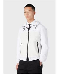 Emporio Armani - Nappa Leather Hooded Jacket - Lyst