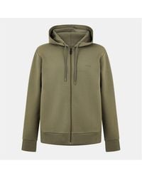 BOSS - Full-Zip Hoodie With Adjustable Drawstring Hood - Lyst
