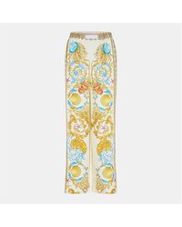 Versace - High-Rise Wide Leg Trousers - Lyst