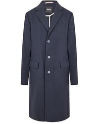 BOSS - C-Hyde-Flaps Overcoat - Lyst