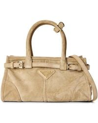 Prada - Bonnie Medium Suede Handbag - Lyst