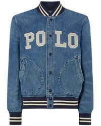 Varsity Varsity Jacket Lined Lined Jacket Jacket Blue Varsity Varsity Blue Lined Blue cTuF3l1JK