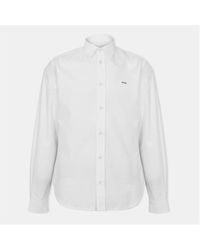 Prada - White Fleece Wool Dress Shirt - Lyst