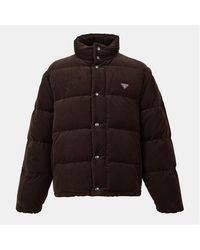 Prada - Textured Soft-Touch Short Puffer Jacket - Lyst
