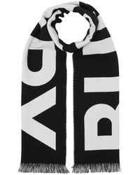 Burberry - Logo Wool Scarf - Lyst