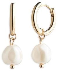 Ralph Lauren - Lauren Ralph Lauren & Faux Pearl Drop Earrings - Lyst