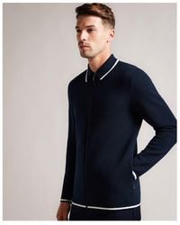 Ted Baker - Quarter Zip Long Sleeve Top - Lyst