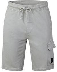 C.P. Company - Micro Lens Fleece Jogger Shorts - Lyst