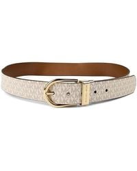 MICHAEL Michael Kors - Leather Logo Belt - Lyst