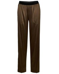 Tom Ford - Silk Wide Leg Trousers - Lyst