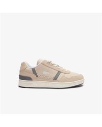 Lacoste - T-Clip Leather Trainers (Off) - Lyst