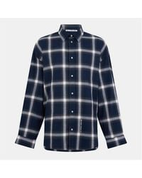 Acne Studios - Setar Long Sleeve Flannel Shadow Check Shirt - Lyst