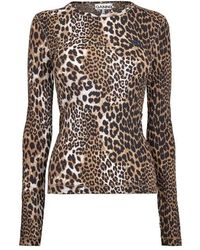 Ganni - Long Sleeve T-Shirt - Lyst