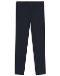 BOSS - Straight Leg Linen Trousers - Lyst