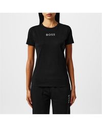 BOSS - Diamante Logo T-Shirt - Lyst