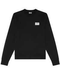 DIESEL - Patch Logo Crew Sweater - Lyst
