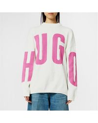 HUGO - Crew Neck Soft Knit Jumper - Lyst