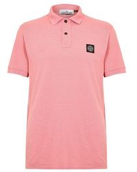 Stone Island - Cotton Compass Logo Polo Shirt - Lyst