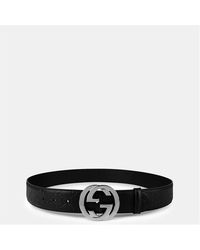 Gucci - Interlocked Embossed Belt - Lyst