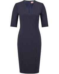 BOSS - Daleno Wrap Dress - Lyst