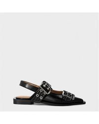 Ganni - Feminine Buckle Ballerinas - Lyst