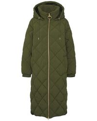 Barbour - Kirkton Long Puffer Jacket - Lyst