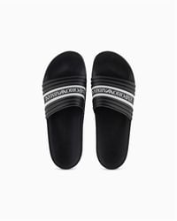 Emporio Armani - Tape Logo Sliders - Lyst