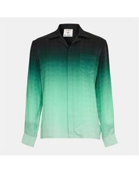 CASABLANCA - Mono Long Sleeve Relaxed Fit Bowling Shirt - Lyst