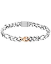BOSS - Rian Stainless Steel Figaro Magnetic Chain Bracelet - Lyst