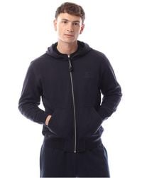 C.P. Company - Diagonal Raised Fleece Logo Full-Zip Hoodie - Lyst
