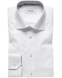Eton of Sweden Collar Long Sleeve Shirt - White