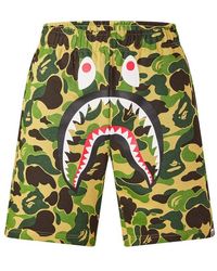 A Bathing Ape - Fleece Jogger Shorts - Lyst