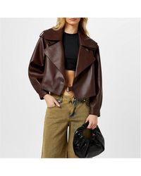 JANE AND TASH - Oversized Leather Jacket - Lyst