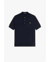 Fred Perry - Knitted Short Sleeve Polo Shirt - Lyst