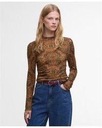 BARBOUR X FARM RIO - Luanna Long-Sleeve T-Shirt - Lyst
