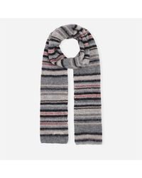 Ganni - Stripe Midweight Scarf - Lyst