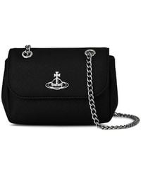 Vivienne Westwood - Saffiano Biogreen Small Purse With Chain - Lyst
