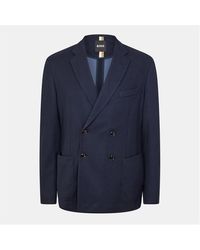 BOSS - Hanry Double-Breasted Tailored Fit Formal Jacket - Lyst