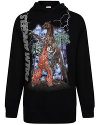 Palm Angels Cowboy Hooded Sweatshirt - Black