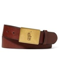 Polo Ralph Lauren - Plaque Leather Belt - Lyst