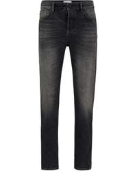 BOSS - Tapered Fit Straight Leg Jeans - Lyst