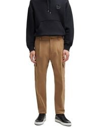 BOSS - C Perin Cargo Straight Leg Trousers - Lyst