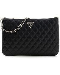Guess - Quilt Pouch Quilted Wallet On Chain - Lyst