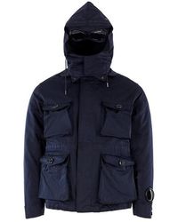 C.P. Company - Mille Micro Hooded Long Sleeve Zip Parka - Lyst