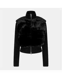 Moose Knuckles - Dua Bunny Textured Relaxed Fit Cardigan - Lyst