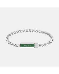 Lacoste - Spelt Stainless Steel Bracelet - Lyst
