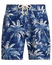 Polo Ralph Lauren - Palm Print Quick Dry Relaxed Fit Swim Shorts - Lyst